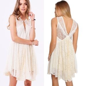 Free People “Don’t you Dare” lace dress